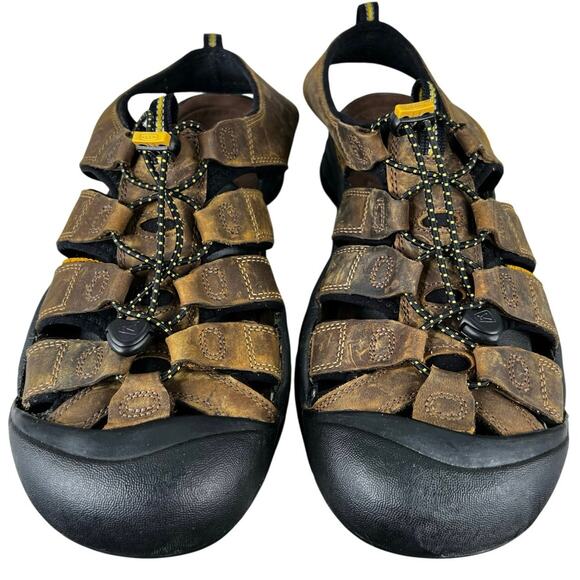 Keen Men’s Newport H2 Brown Leather Trail Hiking Sandal Size US 11 - Picture 7 of 10